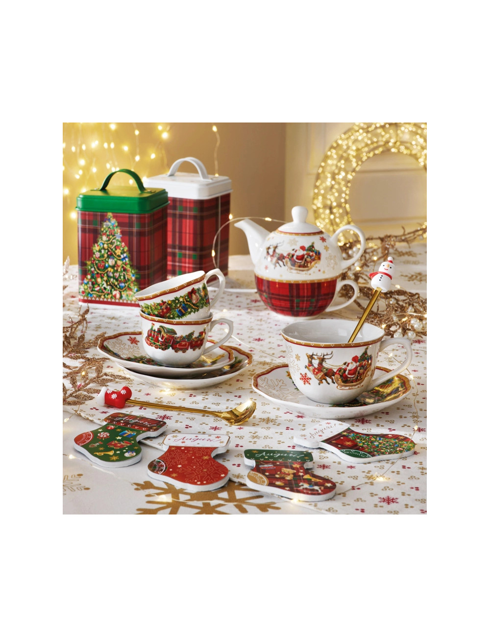 TEIERA C/TAZZA CHRISTMAS NEW BONE CHINA | Brandani