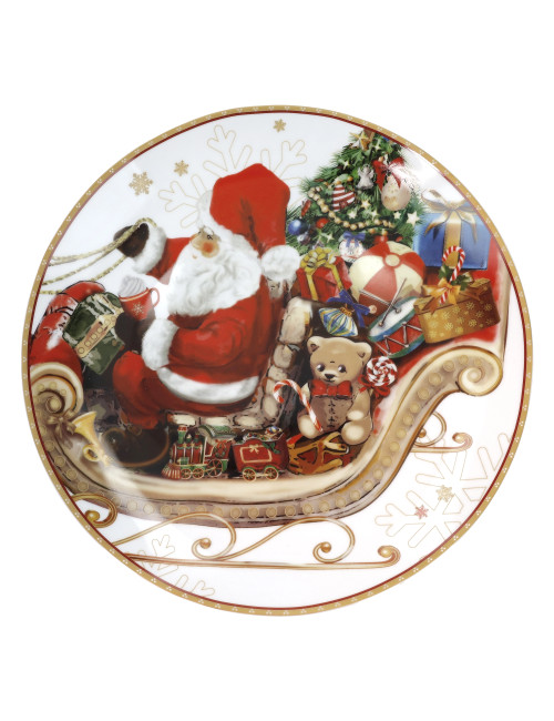 PORCELAIN CHRISTMAS SERVING PLATE (COUPE) | Brandani