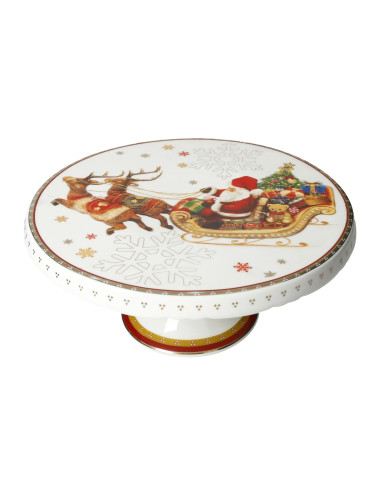 PORCELAIN CHRISTMAS CAKE STAND | Brandani