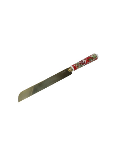 COLTELLO TORTA CAROL GOLD INOX C/MANICO CERAMICA  | Brandani