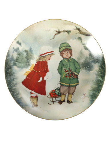 CUCCIOLI PORCELAIN PLATE (ROMANTIC KIDS) | Brandani