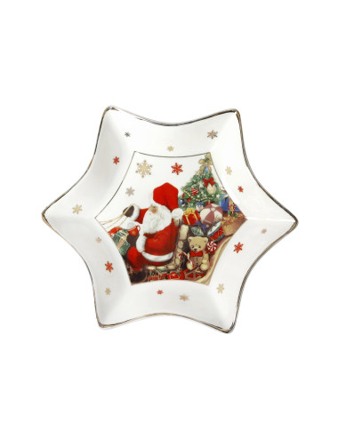 NEW BONE CHINA CHRISTMAS STAR TRAY | Brandani