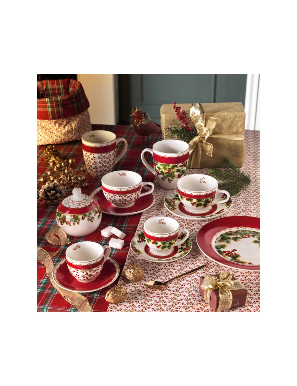 LE BACCHE PORCELAIN 2 PCS TEA CUPS SET | Brandani