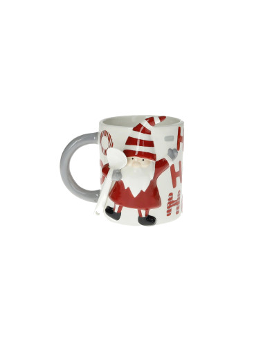 DOLOMITEM HO-HO-HO SANTA CLAUS MUG W/SPOON | Brandani