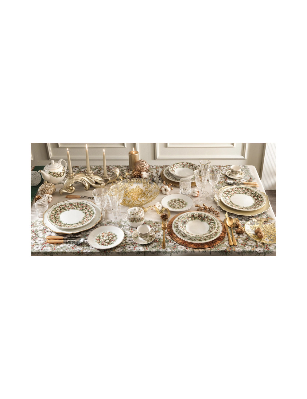 SCALLOPED CHAMPAGNE UNDERPLATE PP 4 PC SET | Brandani