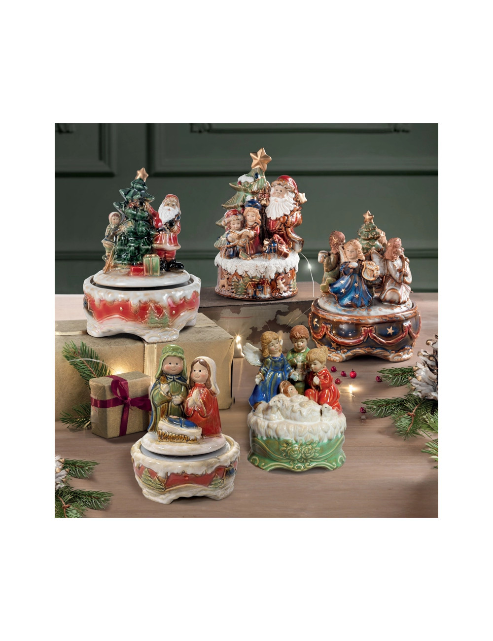 SANTA CLAUS PORCELAIN MUSIC BOX | Brandani