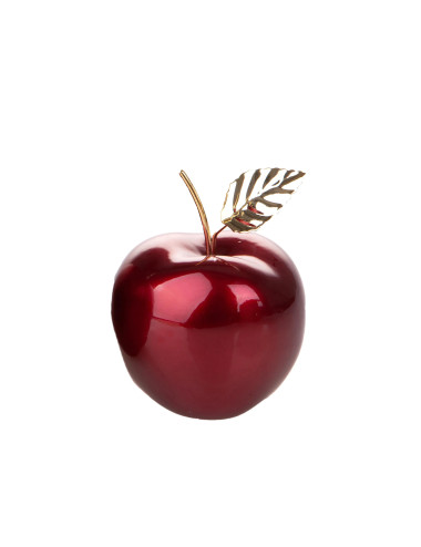 CERAMIC APPLE W/GOLD LEAF | Brandani