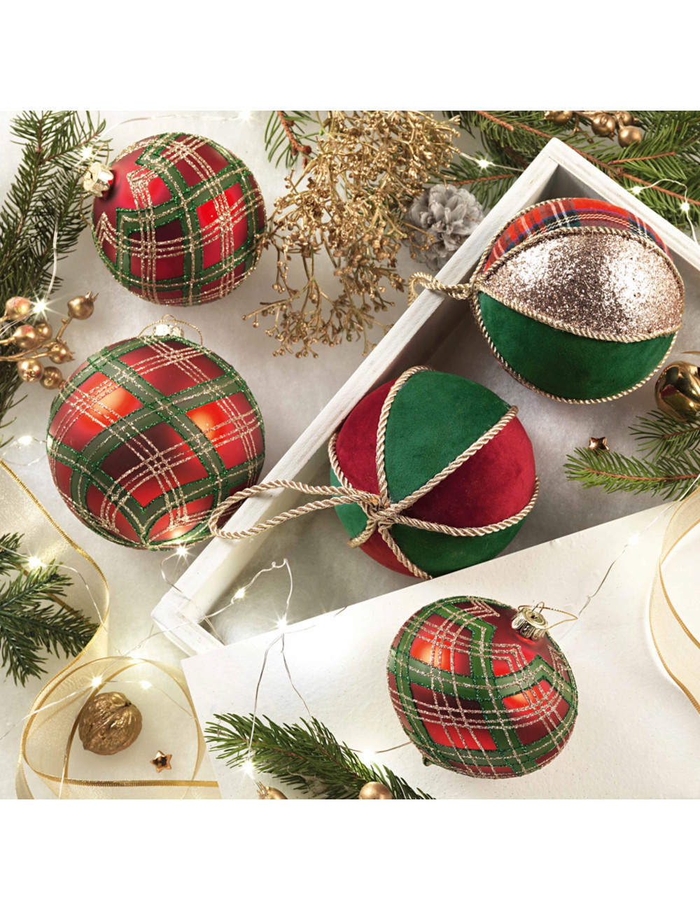 GLASS TARTAN BALL | Brandani