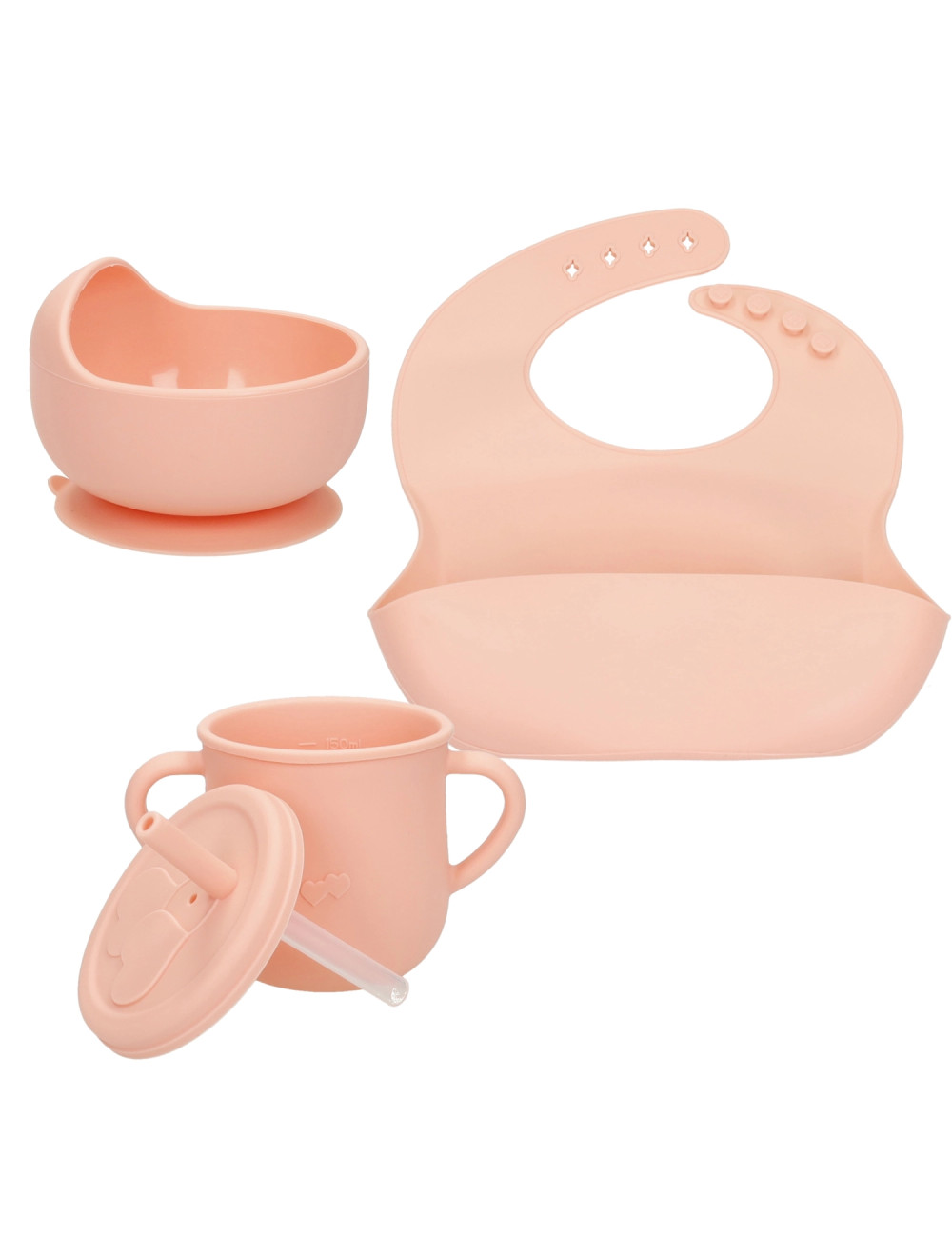 SET PAPPA GNAM ROSA 4 PZ SILICONE | Brandani