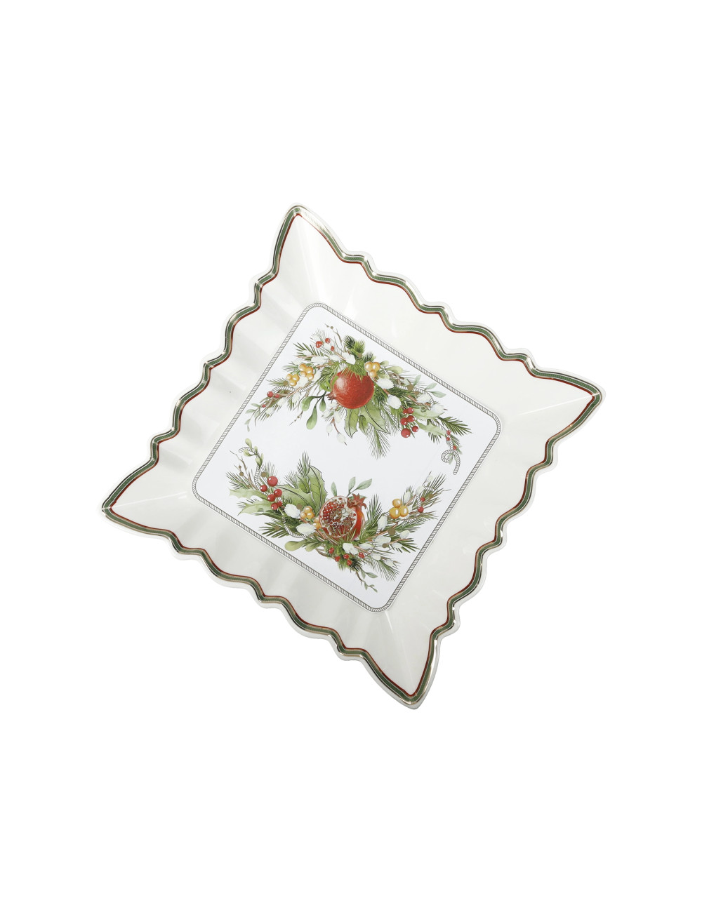 PORCELAIN CAROL SQUARE TRAY | Brandani