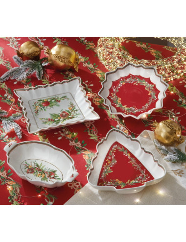 PORCELAIN CAROL SQUARE TRAY | Brandani