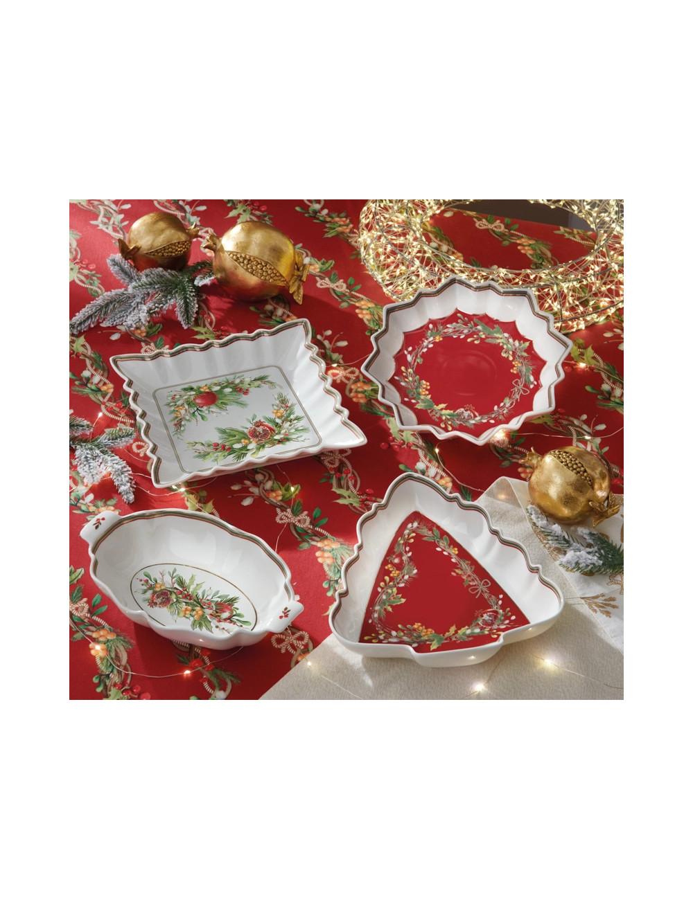 PORCELAIN CAROL SQUARE TRAY | Brandani