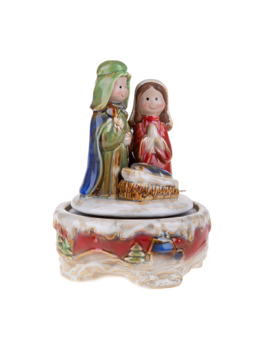 PORCELAIN NATIVITY W/MUSIC BOX | Brandani