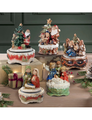 PORCELAIN NATIVITY W/MUSIC BOX | Brandani