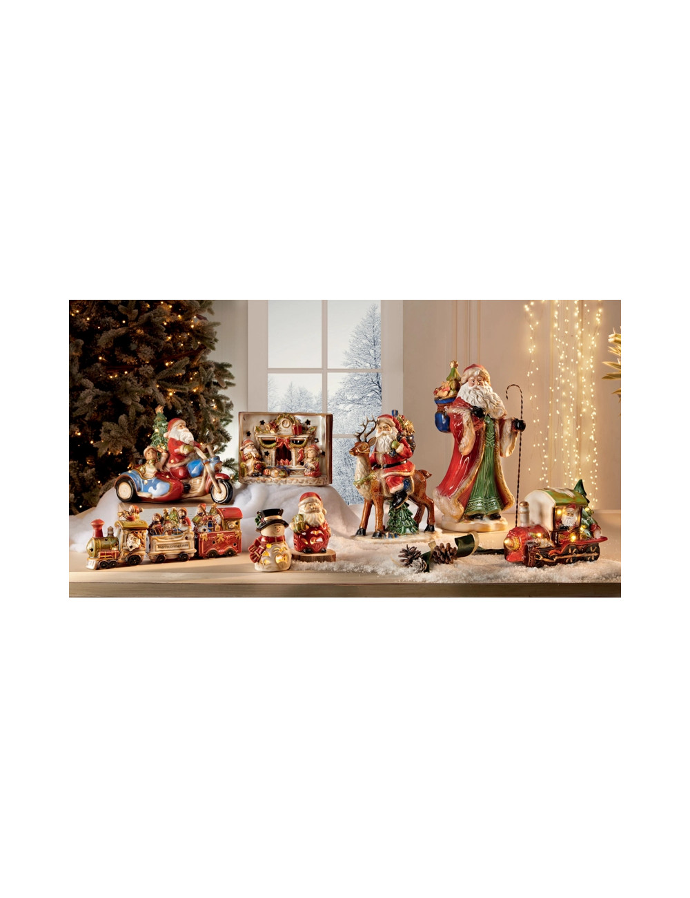 PORCELAIN XMAS TRAIN 3 PC SET | Brandani