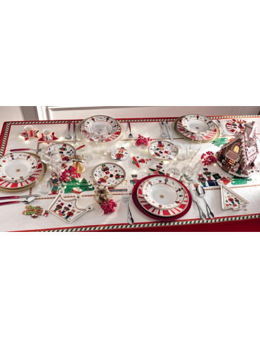 PORCELAIN 18 PC NUTCRACKER DINNER SERVICE | Brandani