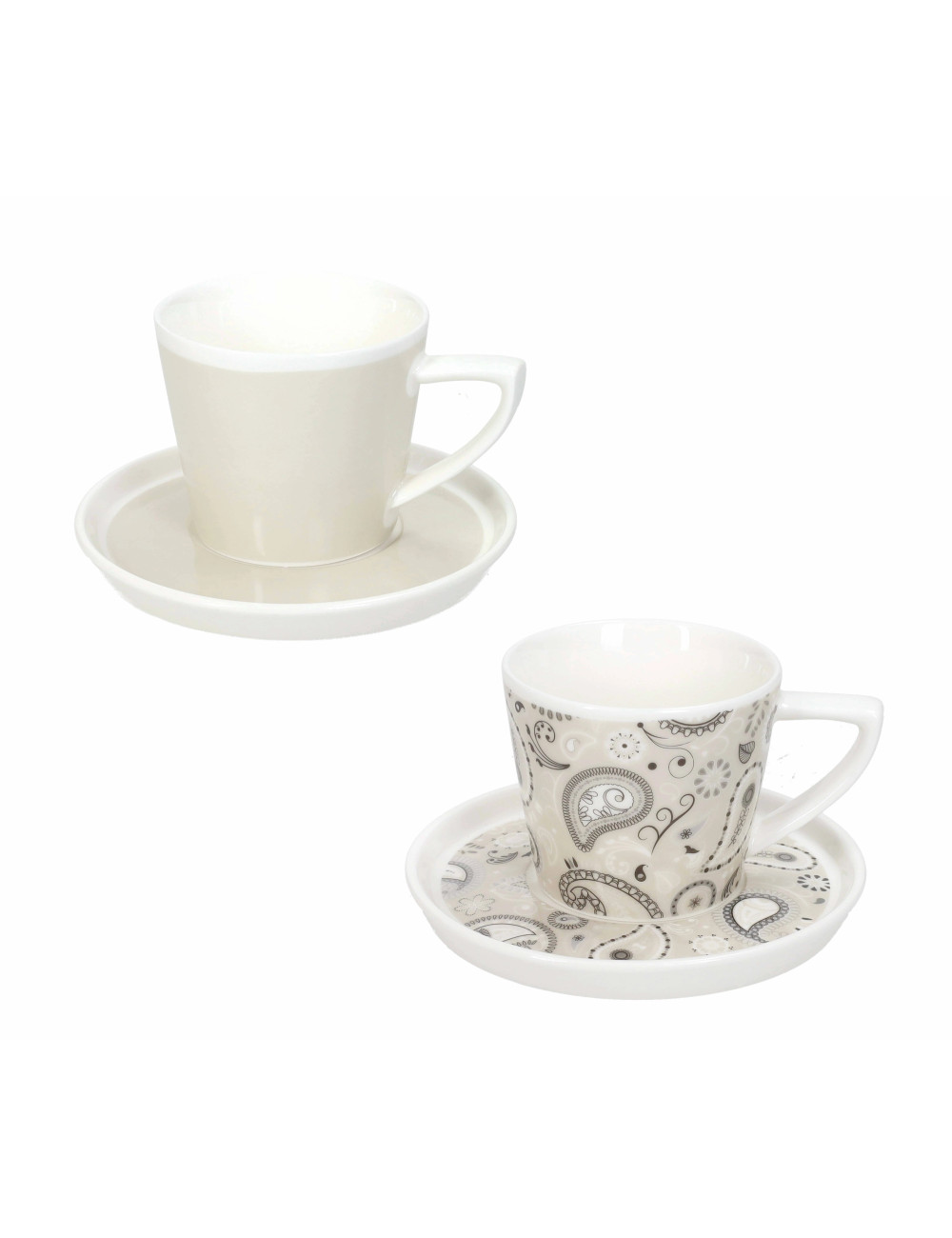 TAZZINA CAFFE SHANTI SET 2 PZ NEW BONE CHINA | Brandani