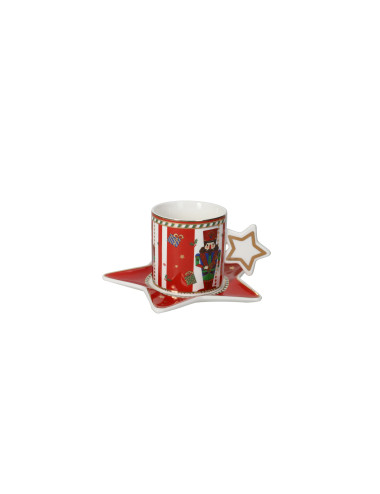 TAZZINA CAFFE LO SCHIACCIANOCI SET 2 PEZZI NEW BONE CHINA | Brandani