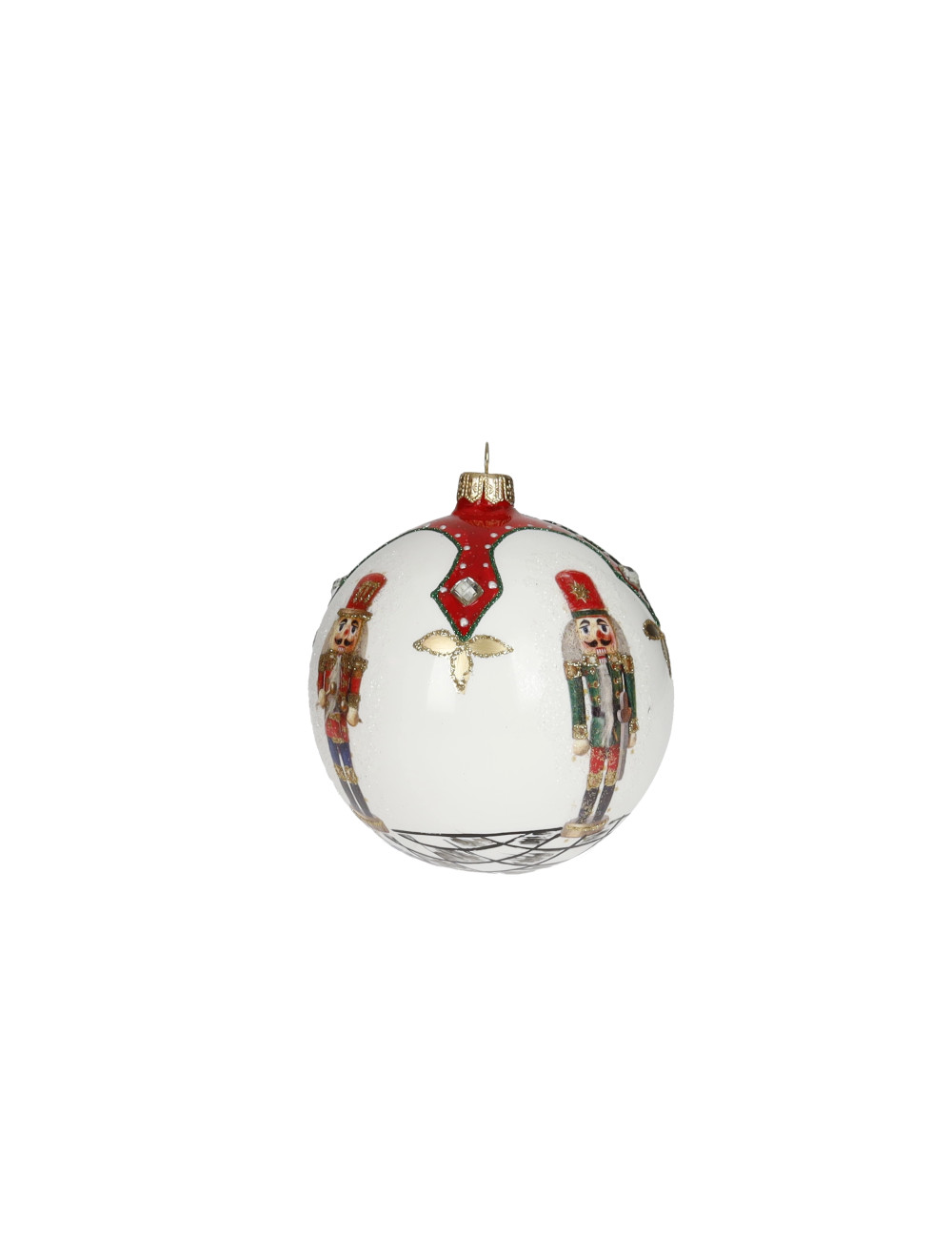 HAND PAINTED BLOWN GLASS NUTCRACKER BALL | Brandani