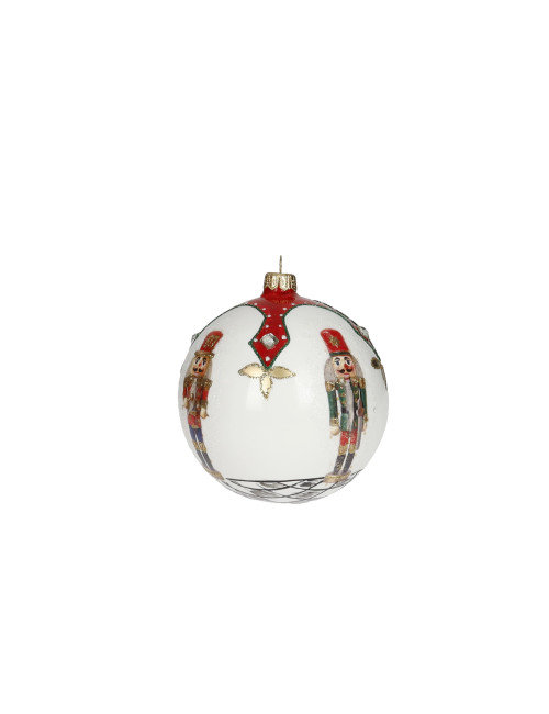 HAND PAINTED BLOWN GLASS NUTCRACKER BALL | Brandani