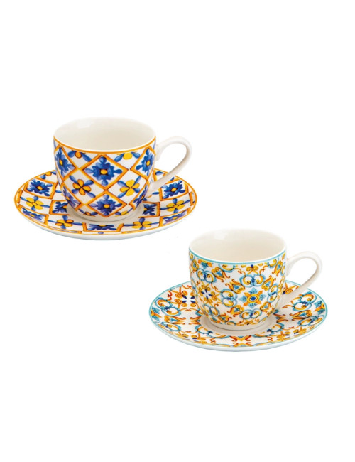 TAZZINA CAFFE MEDICEA SET 2 PZ NEW BONE CHINA  | Brandani