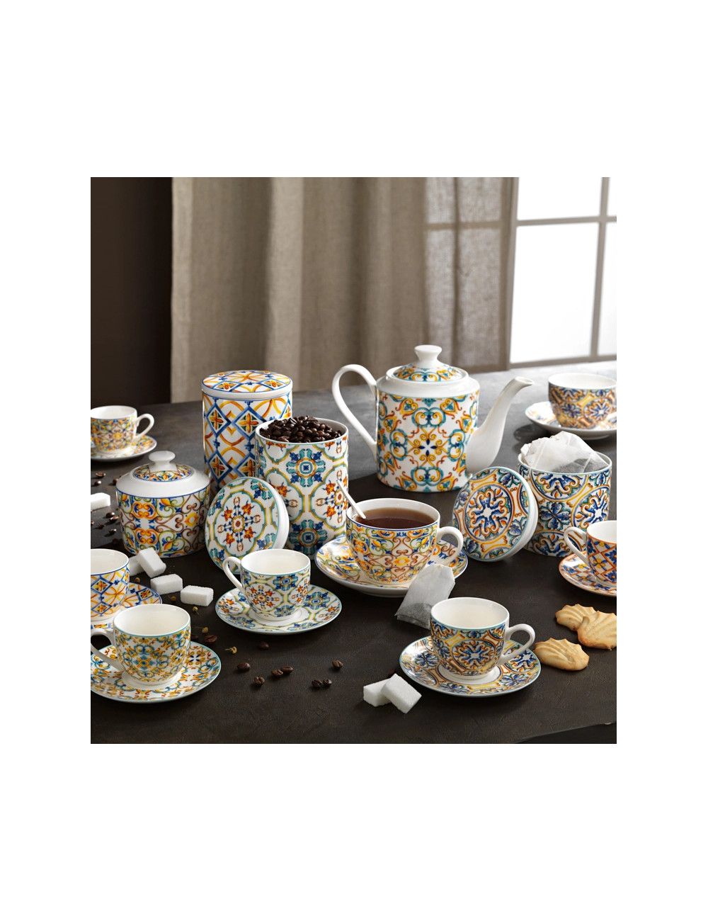 TAZZINA CAFFE MEDICEA SET 2 PZ NEW BONE CHINA  | Brandani