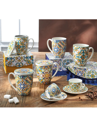 TAZZINA CAFFE MEDICEA SET 2 PZ NEW BONE CHINA | Brandani