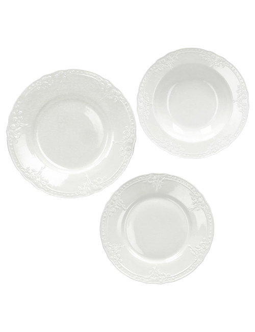 TAVOLA 18 PZ RICORDI NEW BONE CHINA | Brandani