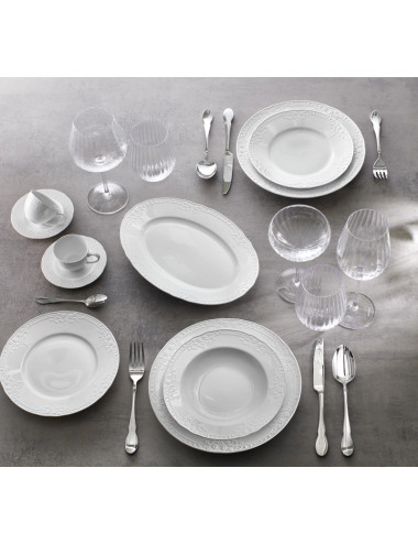 TAVOLA 18 PZ RICORDI NEW BONE CHINA | Brandani