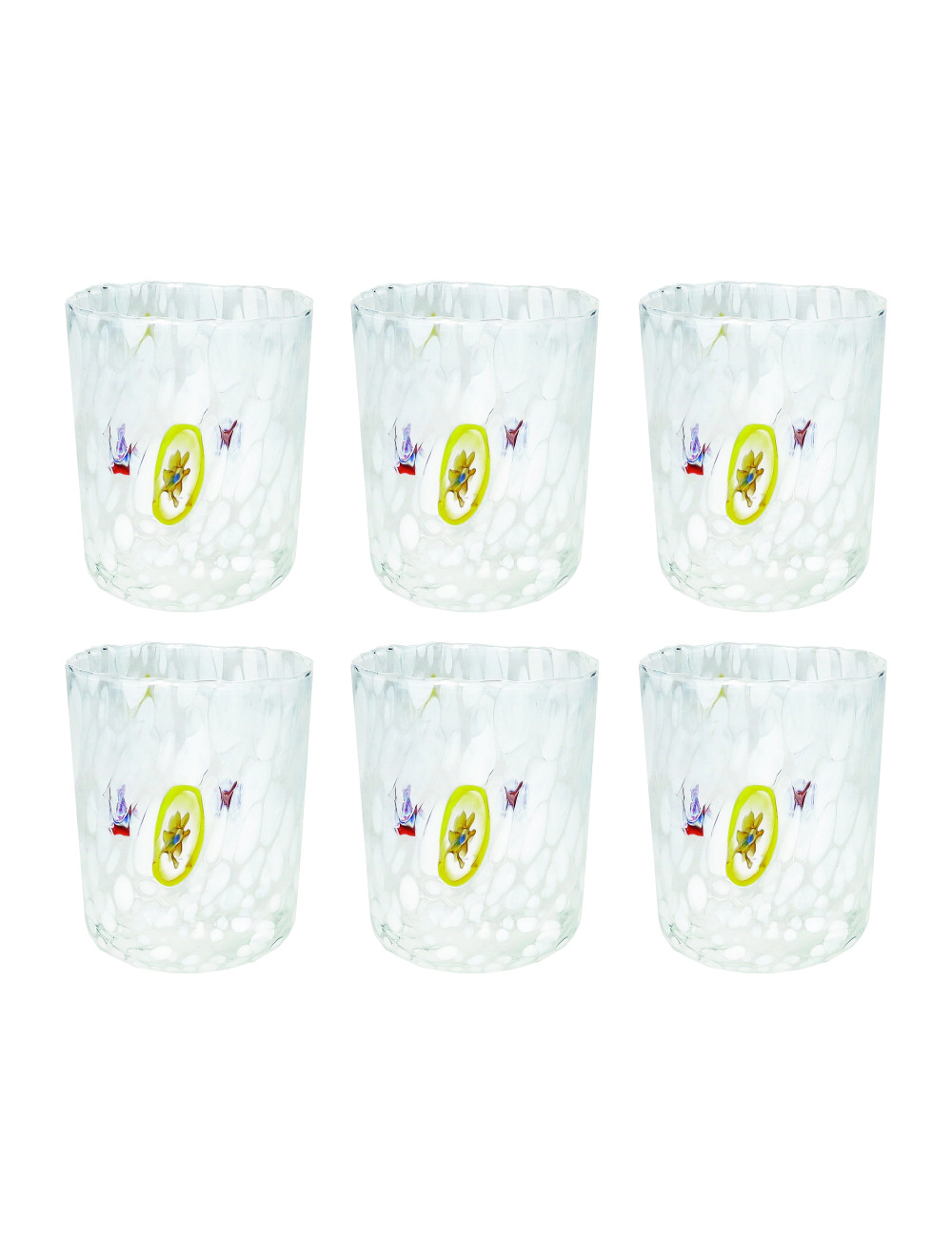 BICCHIERE PAVONE BIANCO SET 6 PZ VETRO  | Brandani