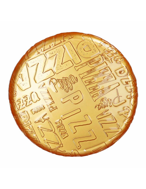 GLASS OCHRE PIZZA PLATE | Brandani