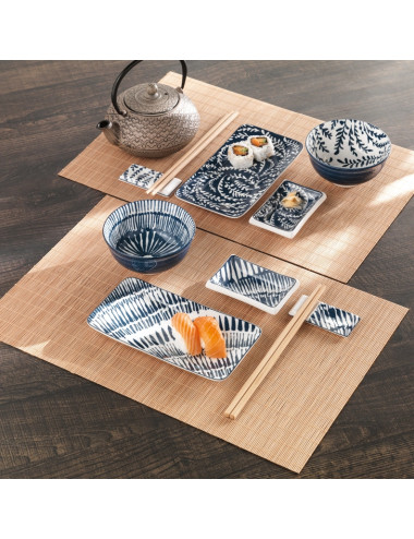 SUSHI SET 12 PZ PORCELLANA/BAMBU | Brandani