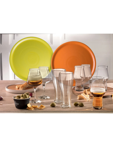 ORANGE PIZZA PLATE PORCELAIN | Brandani