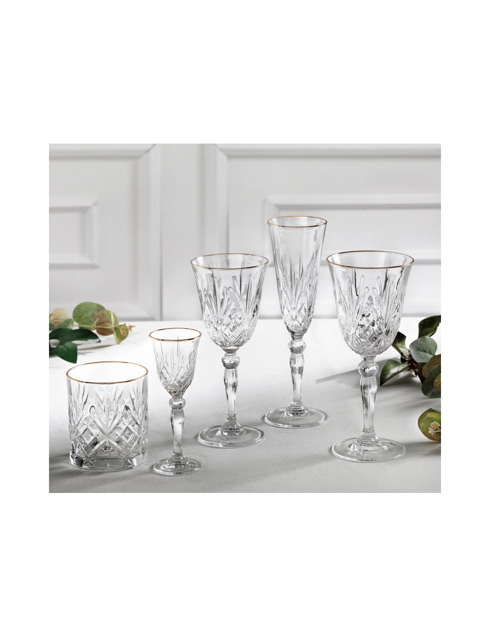 GOLD AND GOLD CRYSTAL GLASS | Brandani