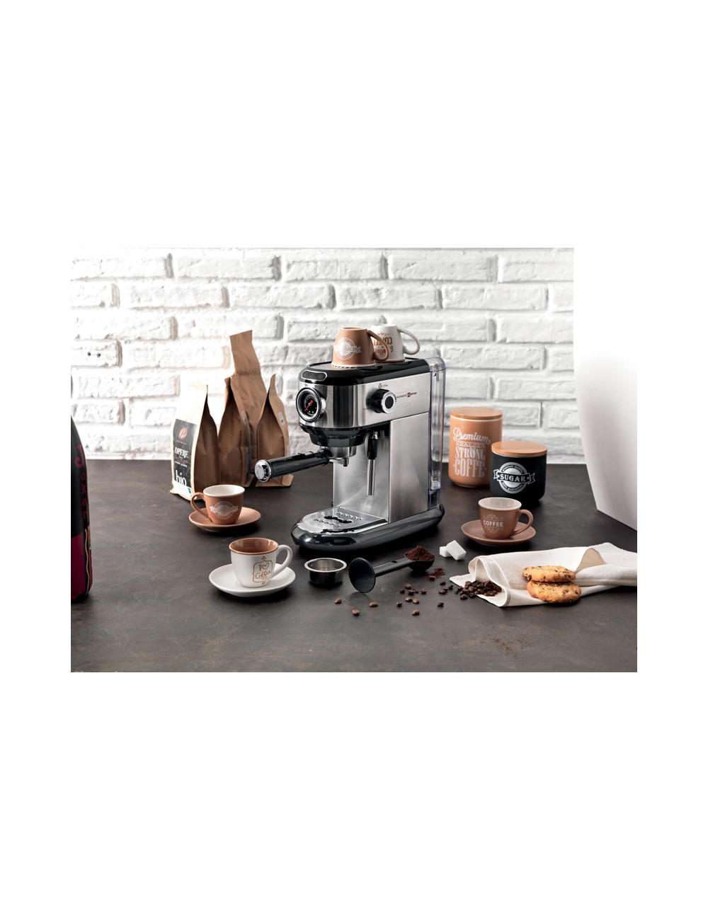 ELECTRIC TECHNO COLLECTION STAINLESS STEEL COFFEE MAKER | Brandani