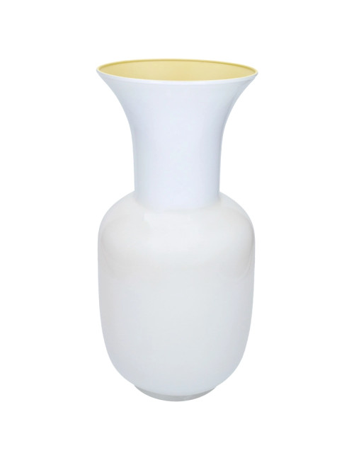 VASO ARGO BICOLOR BIANCO/OCRA VETRO 37H | Brandani