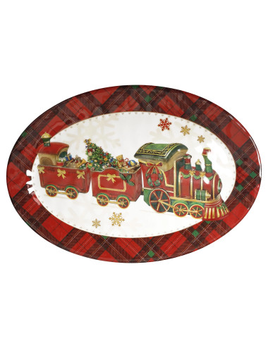 CHRISTMAS OVAL TRAY MELAMINE | Brandani