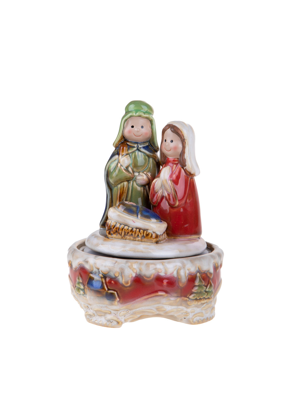 PORCELAIN NATIVITY W/MUSIC BOX | Brandani