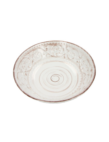 PIATTO FONDO BIANCO IN STONEWARE SERENDIPITY | Brandani