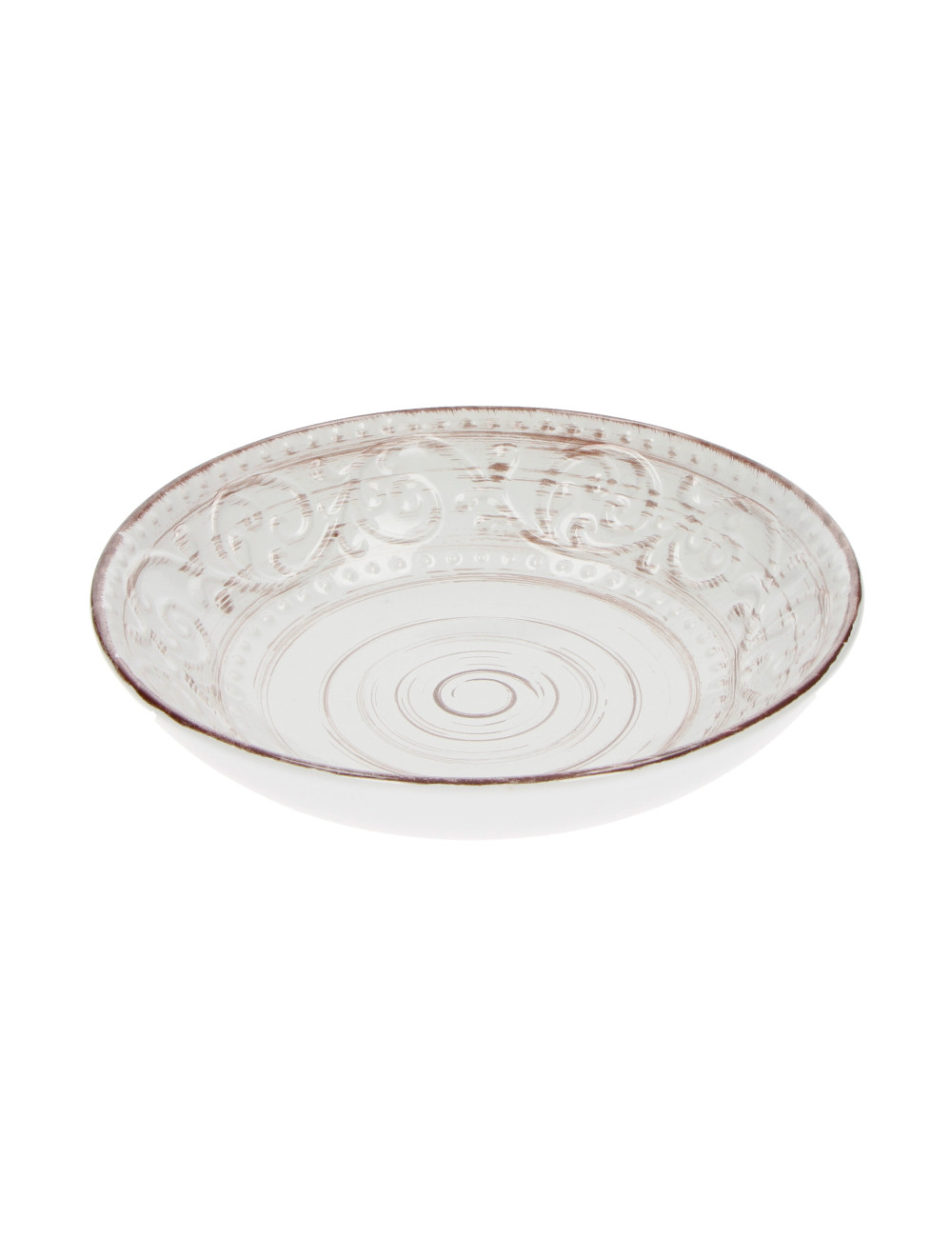 PIATTO FONDO BIANCO IN STONEWARE SERENDIPITY | Brandani