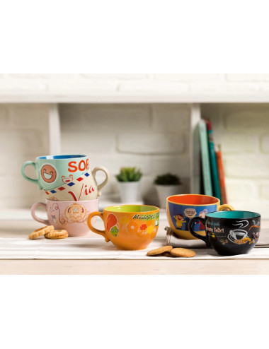 STONEWARE HAPPYNESS JUMBO CUP | Brandani