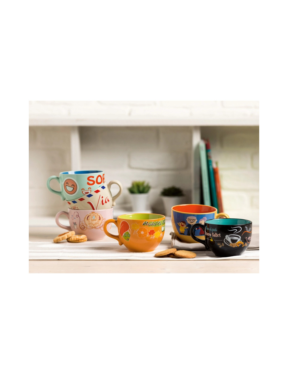 STONEWARE HAPPYNESS JUMBO CUP | Brandani