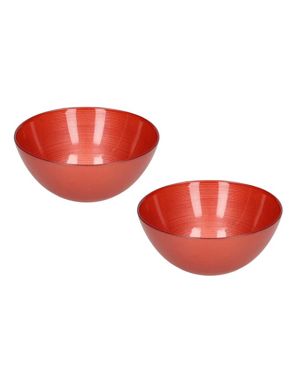 GLASS ARES ORANGE LITTLE BOWLS SET 2 PIECES CM D 15 | Brandani