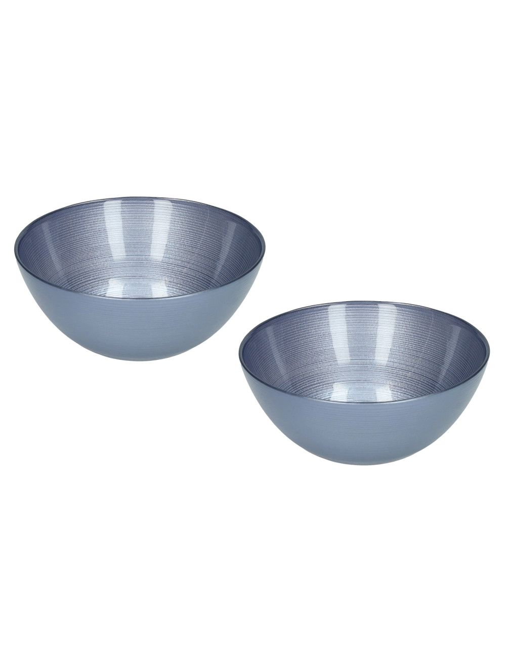 GLASS ARES AIR-FORCE BLUE BOWL SET 2 PIECES CM D 15 | Brandani