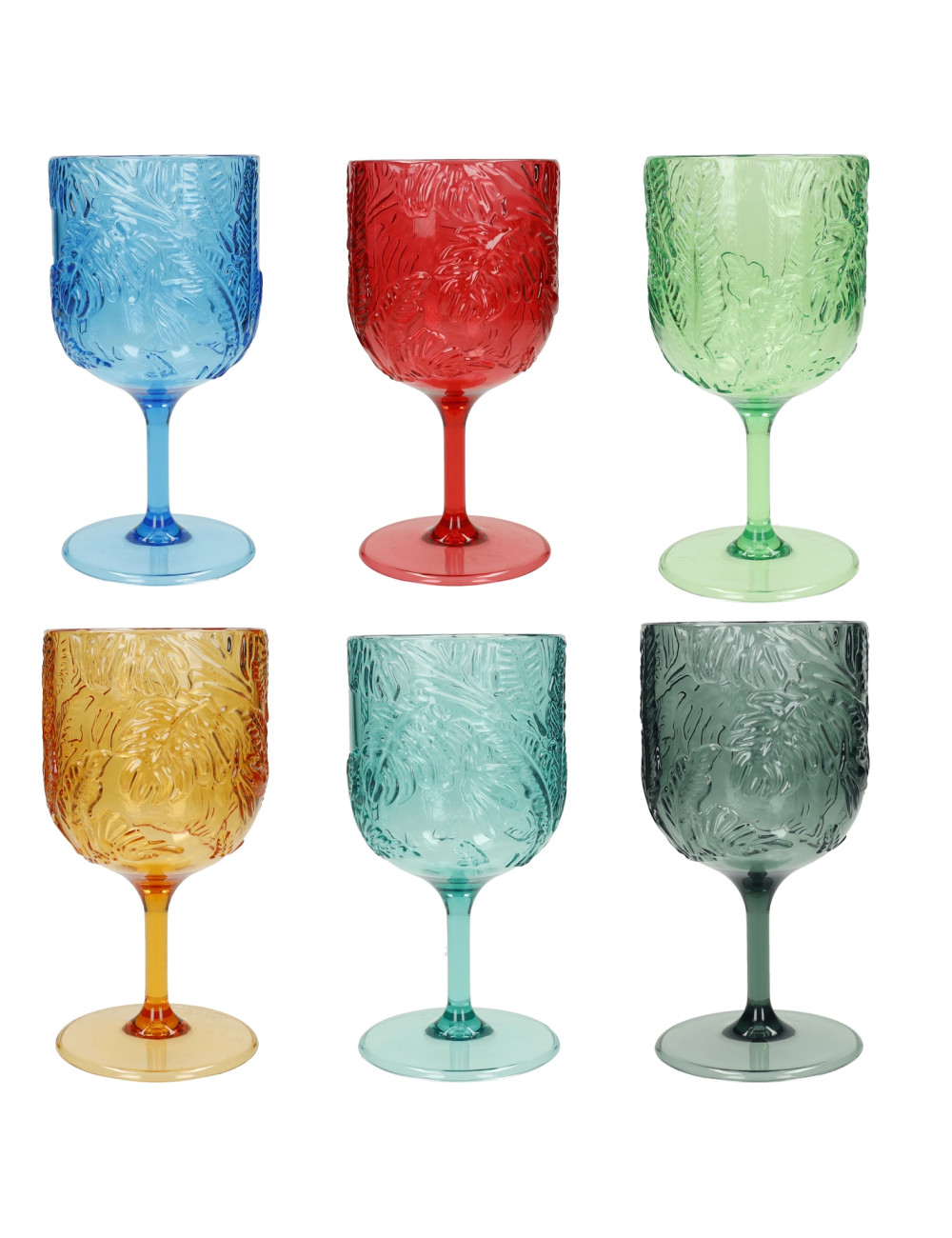 CALICE TROPICAL COLORI ASSORTITI SET 6 PZ ACRILICO | Brandani