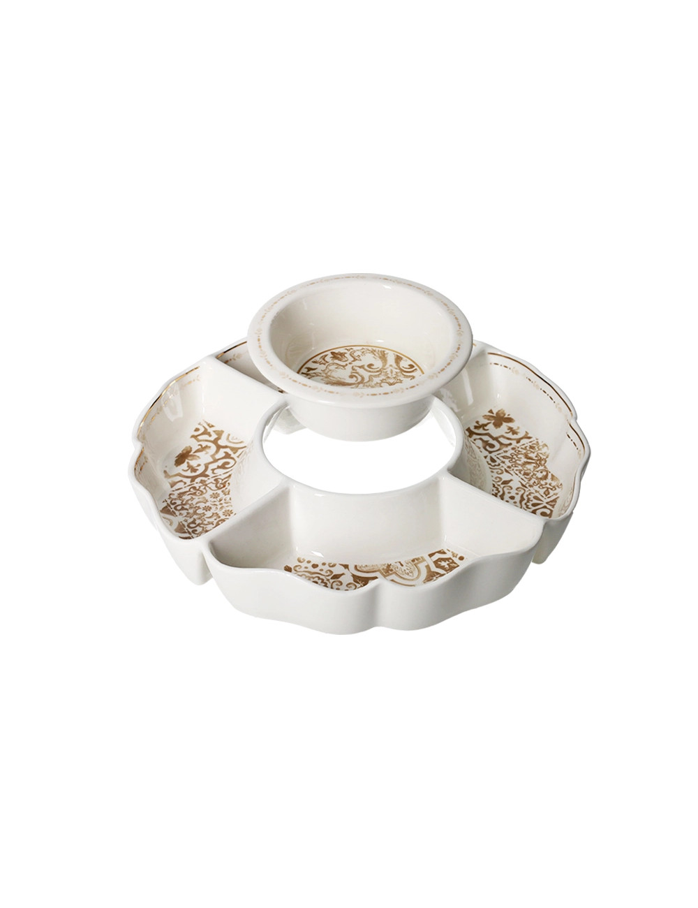 EXCALIBUR PORCELAIN APPETIZER TRAY | Brandani