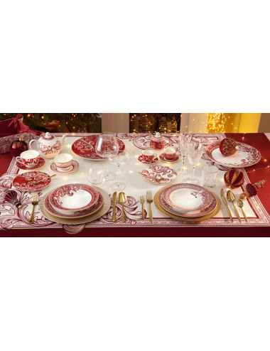 TAVOLA 18 PZ ROYAL RED PORCELLANA | Brandani