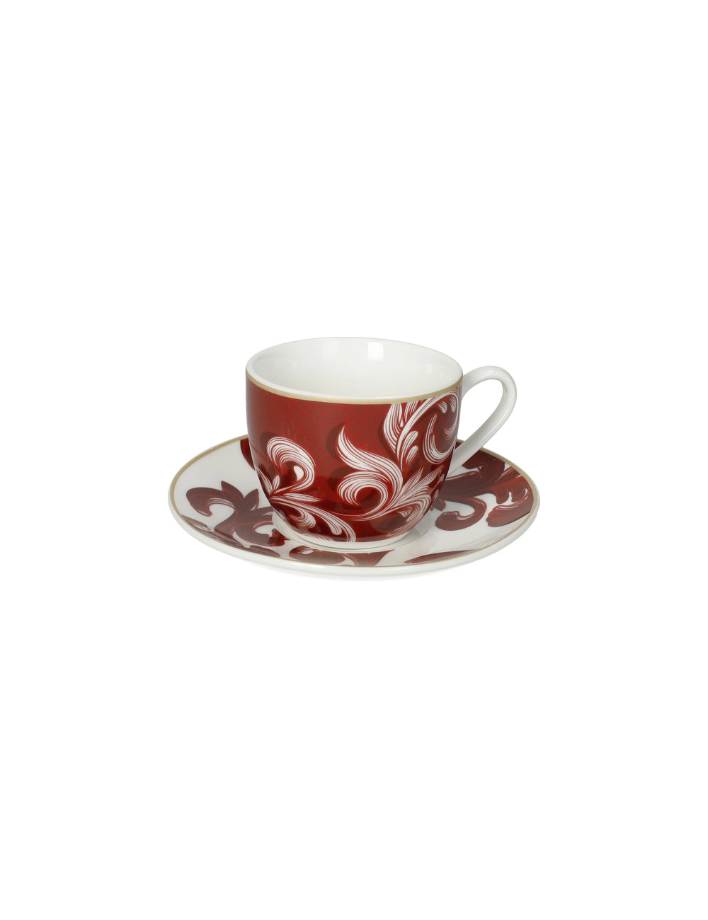 TAZZINA CAFFE' ROYAL RED SET 2 PZ NEW BONE CHINA | Brandani