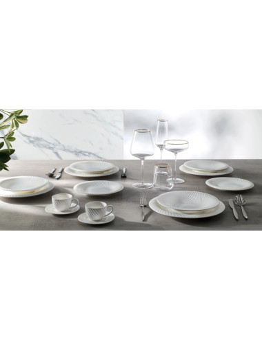 TAVOLA 18 PZ OPTICAL NEW BONE CHINA | Brandani