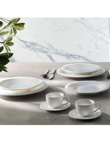 TAVOLA 18 PZ OPTICAL NEW BONE CHINA | Brandani